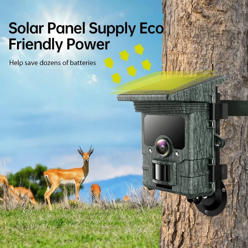 Solar Wildlife 50MP 4K Video Trail Camera Night Vision