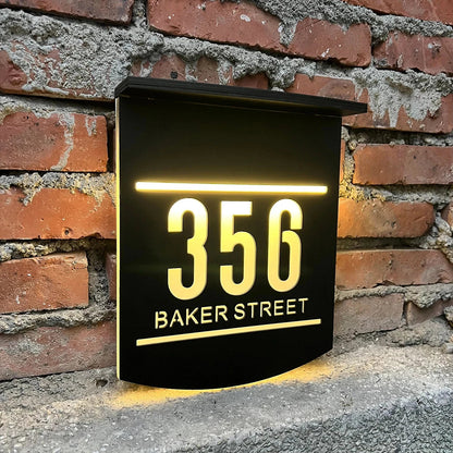 Custom Solar House Sign