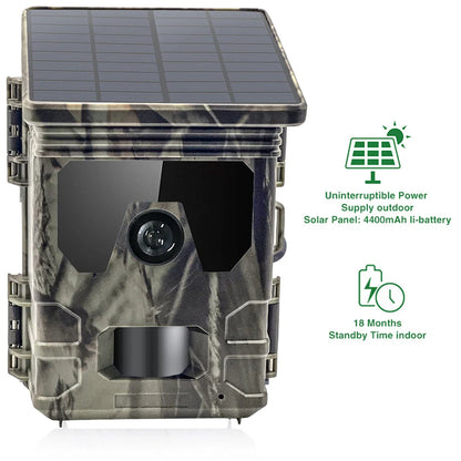 Solar Wildlife 50MP 4K Video Trail Camera Night Vision