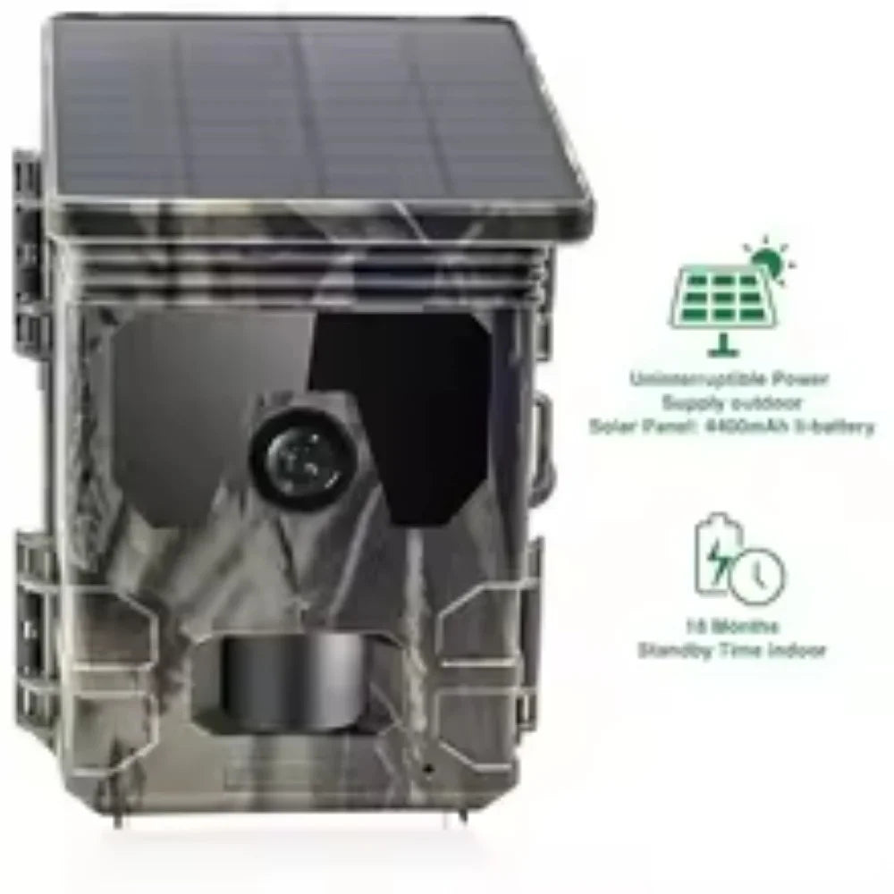 Solar Wildlife 50MP 4K Video Trail Camera Night Vision