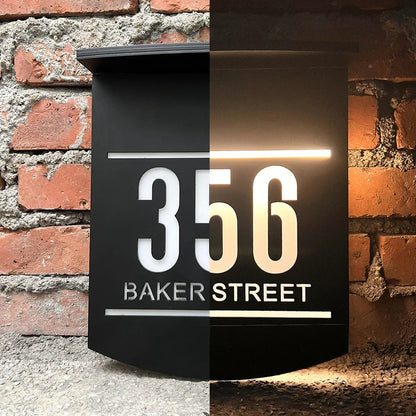 Custom Solar House Sign