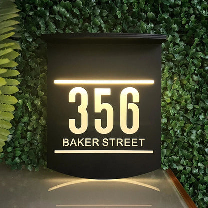Custom Solar House Sign