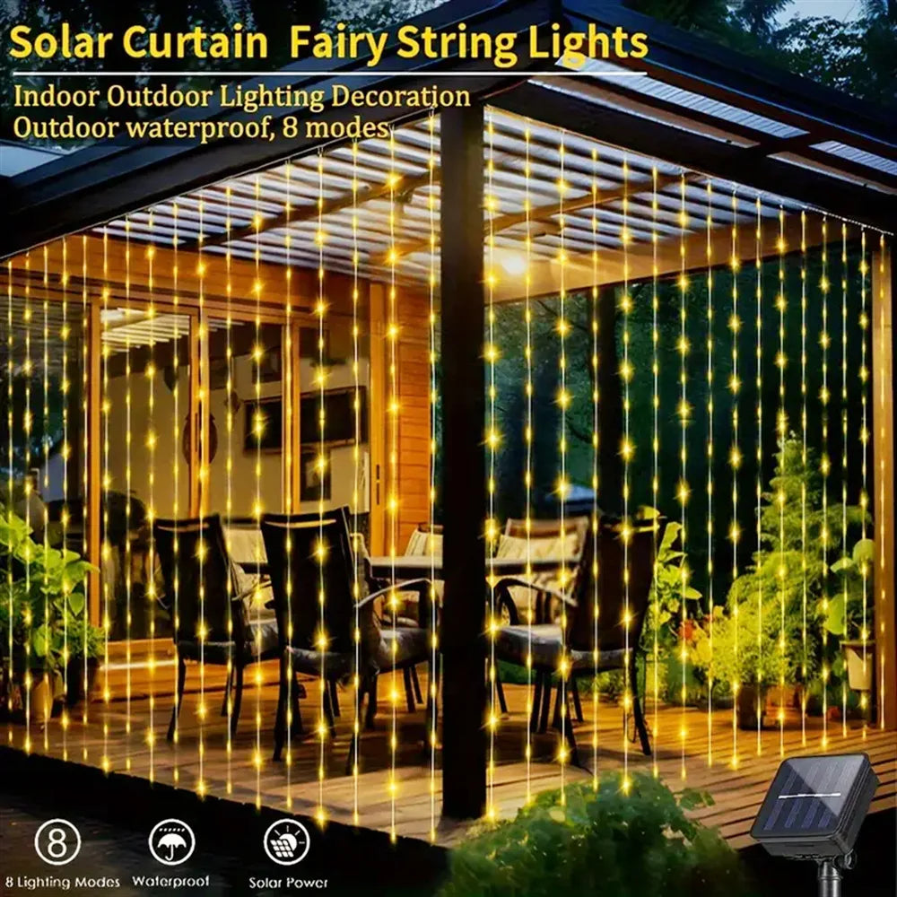 Solar Curtain Light
