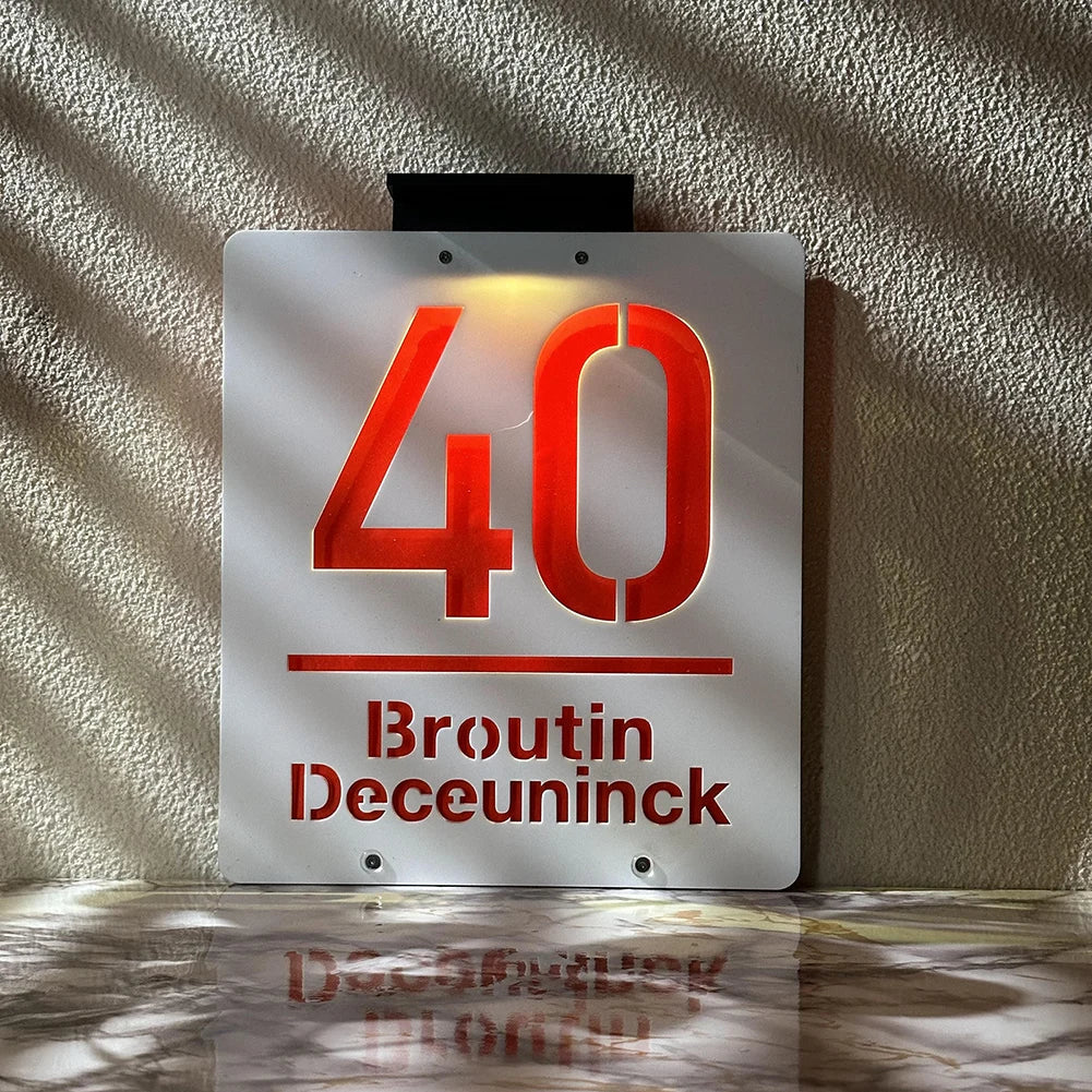 Customized Solar House Sign