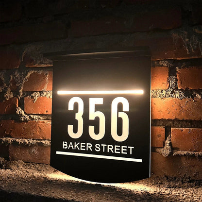 Custom Solar House Sign